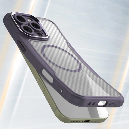 Leading Series MagSafe Silikonhülle für iPhone 16 Pro Max – Lila