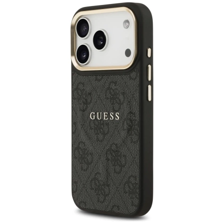 Etui Guess 4G PU Classic Logo MagSafe na iPhone 17 Pro - czarne