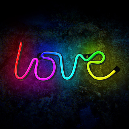 Neon LED RGB LOVE FLRN01 + pilot Forever Light