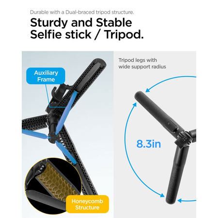 Spigen Selfiestick S560WTripod Bluetooth czarny/black AMP05813