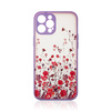 Design Case etui do iPhone 13 Pro Max pokrowiec w kwiaty fioletowy
