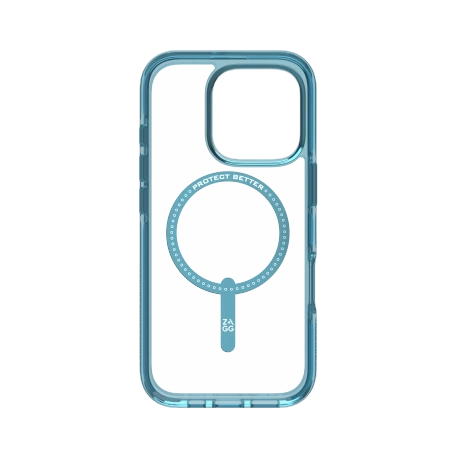 ZAGG Santa Cruz Snap MagSafe Hülle für iPhone 16 Pro – Blau