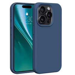 Nakładka Etteri Silicone Case do iPhone 15 Pro 6,1" ciemnoniebieska