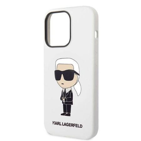 Karl Lagerfeld Silicone NFT Ikonik - Etui iPhone 14 Pro Max (biały)