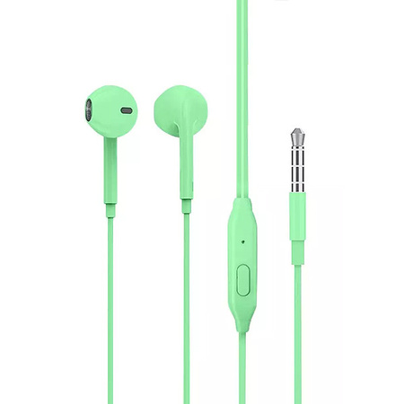 SŁUCHAWKI UNIWERSALNE DENMEN JACK 3,5 CALA ZIELONE DOUSZNE DR01