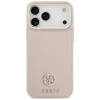 Etui Guess Grained Strass Logo MagSafe na iPhone 17 Pro Max - różowe
