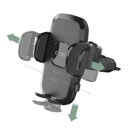 Uniwersalny Uchwyt Samochodowy do Montażu w Odtwarzaczu CD Tech-Protect V3 czarny