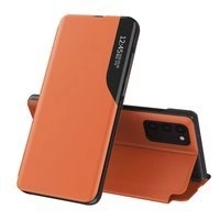 Eco Leather View Case booktype case schutzhülle aufklappbare hülle Samsung Galaxy A72 4G orange