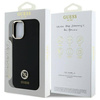 Original Case IPHONE 16 Guess Hardcase Silicone Logo Strass 4G (GUHCP16SM4DGPK) black