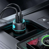 Car charger 2x USB C 70W with LED backlight Joyroom JR-CCN02 | black