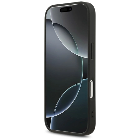 Guess Fixed Glitter Big 4G Hülle für iPhone 17 Pro - Schwarz
