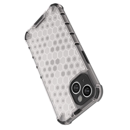 Wabenhülle für iPhone 14 gepanzerte Hybridhülle schwarz