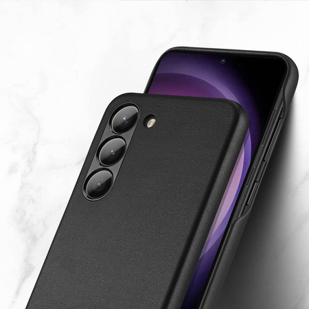 Dux Ducis Grit Hülle für Samsung Galaxy S23+ elegante Hülle aus Kunstleder MagSafe schwarz