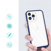 Klare 3in1 Hülle für iPhone 13 Pro Max Frame Cover Gel Blau