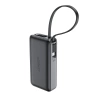 Acefast M7-10000 PD30W Powerbank mit integriertem Kabel – Schwarz