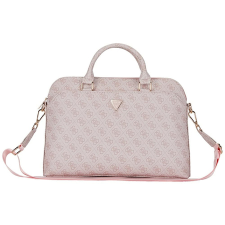 Bag LAPTOP 15" Guess 4G Zipper Pocket Triangle Logo pink