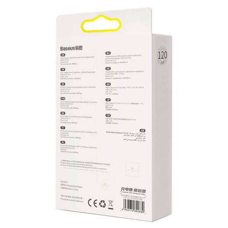 Baseus Crystal Shine Series Fast Charging Data Cable USB to iP 2.4A 1.2m Black