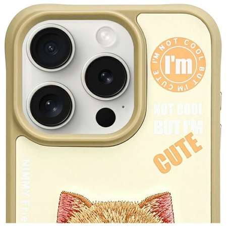 Nimmy etui iPhone 15 Pro Max 6.7" khaki   Cool&Cute 2.0 Cat