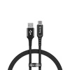 Crong Armor Link – Kabel 60W z USB-C na USB-A w oplocie 150cm (czarny)