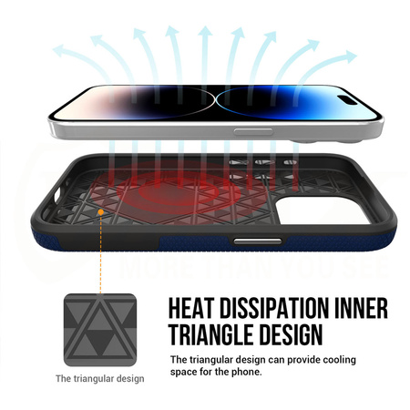 Vmax nakładka Triangle Case do Samsung A14 4G / 5G granatowa
