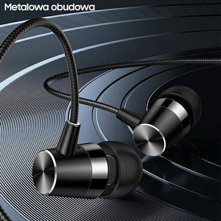 USAMS EP-42 3.5 mm headphones for set 1 pc. black/black SJ475HS01-1