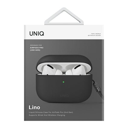 UNIQ etui Lino AirPods Pro 2 genSilicone (2022/2023) szary/ash grey
