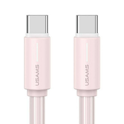 USAMS USB-C/USB-C Cable 1m SJ734 pink/pink YU Series SJ734USB04 (US-SJ734)