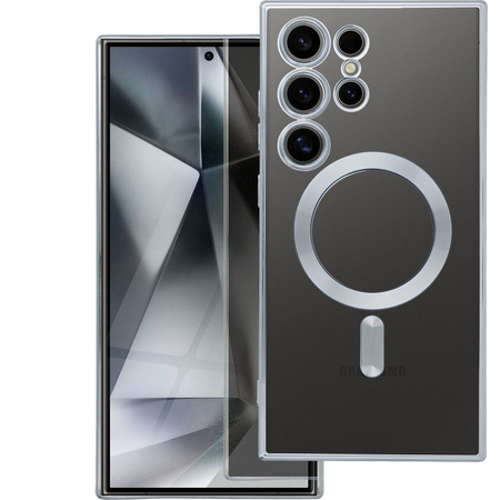 Futerał ELECTRO MAG COVER kompatybilny z MagSafe do SAMSUNG S25 Edge srebrny