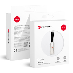 Pendrive 16GB USB 3.2 Gen 1 (USB A) Forcell F-Data Metal srebrny