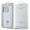 Original Case IPHONE 16 PRO MAX Guess Hardcase Silicone Logo Strass 4G (GUHCP16XM4DGPH) white