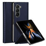 Skórzane etui z klapką i portfelem do Samsung Galaxy Z Fold5 5G Dux Ducis Bril - niebieskie
