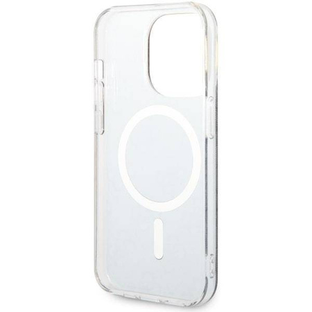 Guess nakładka do iPhone 14 Pro 6,1" GUHMP14LH4STK czarna hardcase Magsafe IML 4G