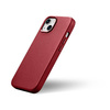 iCarer Case Leather genuine leather case for iPhone 14 Plus rot () (MagSafe compatible)