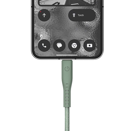 ENERGEA kabel Flow USB-C - USB-C1.5m zielony/geen 240W 5A PD Fast Charge
