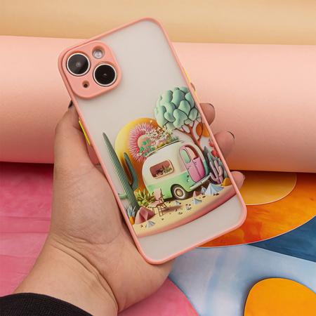 Nakładka Ultra Trendy do iPhone 14 6,1" Travel różowa