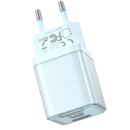 JELLICO ładowarka sieciowa EU55 GaN PD 33W 1xUSB-C + 1xUSB QC3.0 Niebieski