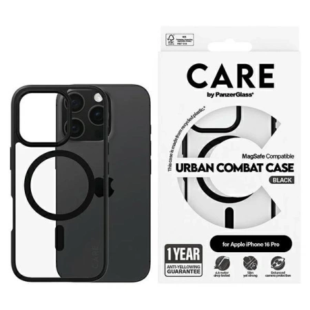 Etui CARE by PanzerGlass Flagship Urban Case z MagSafe na iPhone 16 Pro - przezroczyste