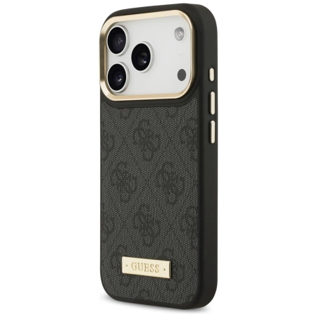 Guess 4G Logo Plate MagSafe Case für iPhone 17 Pro - Schwarz