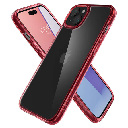 Spigen Ultra Hybrid, rotes Kristall - iPhone 15 Plus