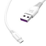 Dudao przewód kabel USB / micro USB 5A 1m biały (L2M 1m white)