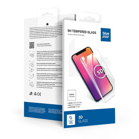 Szkło hartowane Blue Star 5D - do Samsung Galaxy Note 20 Ultra (full glue/case friendly/działający czytnik) - czarny