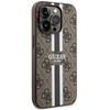 Guess GUHMP14XP4RPSW iPhone 14 Pro Max 6,7&quot; braun/braunes Hardcase 4G bedruckte Streifen MagSafe