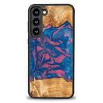 Hülle aus Holz und Harz für Samsung Galaxy S23 Plus Bewood Unique Vegas – Rosa und Blau