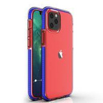 Spring Case clear TPU gel protective cover with colorful frame for iPhone 13 mini dark blue