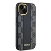 DKNY DKHMP14SPCPVSLK iPhone 14 / 15 / 13 6.1" czarny/black hardcase Leather Checkered Mono Pattern MagSafe