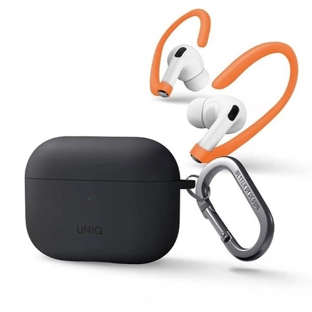 Etui Uniq Nexo na AirPods Pro 2 + haczyki na uszy - szare