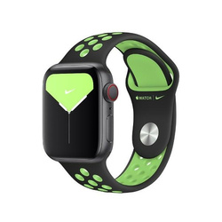 Pasek Apple Watch MXQW2FE/A 38/40/41mmNike Sport Brand czarno-limonkowy/black-lime blast
