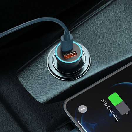 Baseus Golden Contactor Pro Dual Quick Charger Car Charger U+C 40W Blue