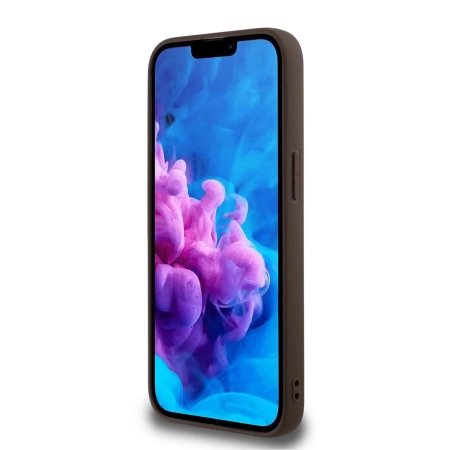 Guess PU 4G Peony Case mit MagSafe für iPhone 16e - Braun