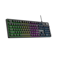 Wozinsky WKG-200 Regenbogenmembran-Gaming-Tastatur mit Scrollrad - Schwarz
